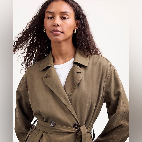 NWT Madewell Belted Trench Coat - Picture 2 of 6